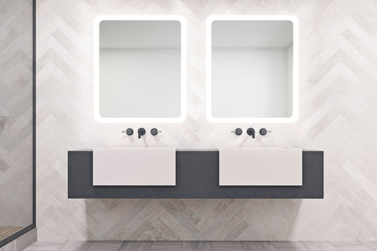 Forte Rounded Rectangle Lighted Mirror