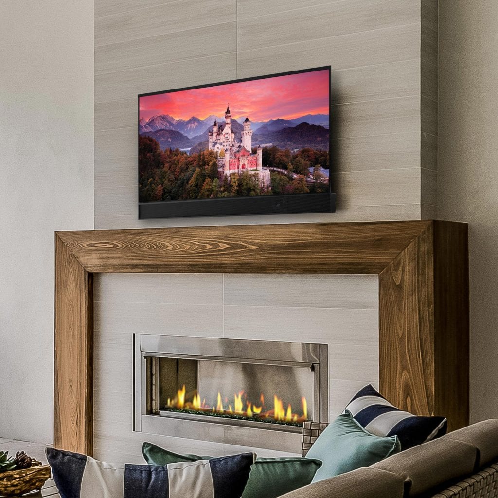 Outdoor TV on Slim Wall Mount