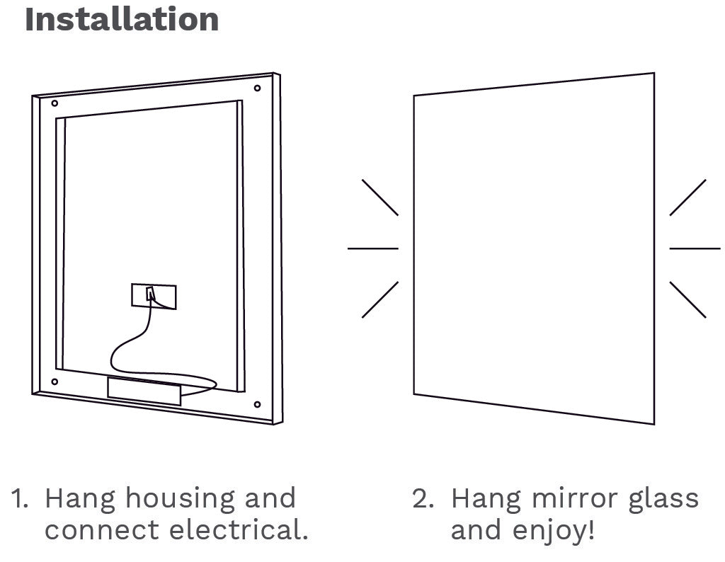 Lighted Mirror Installation 2-part
