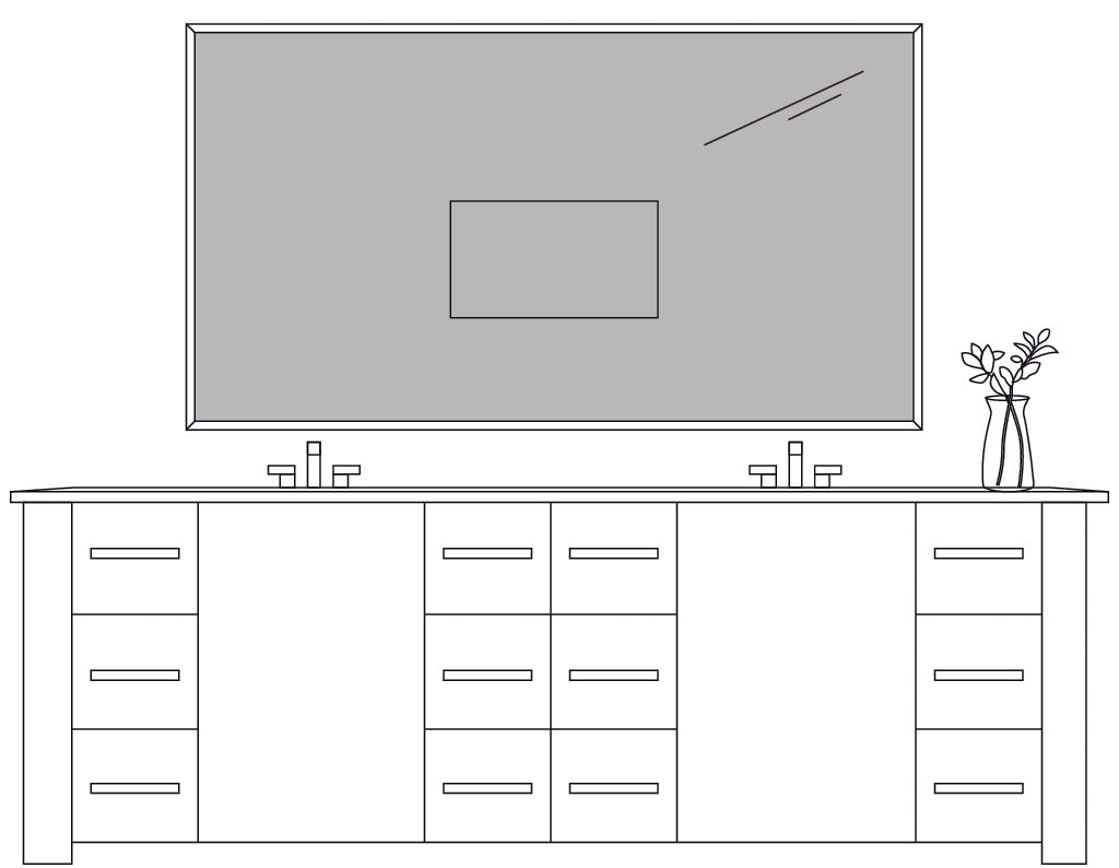 Vanity TV Mirror Illustration