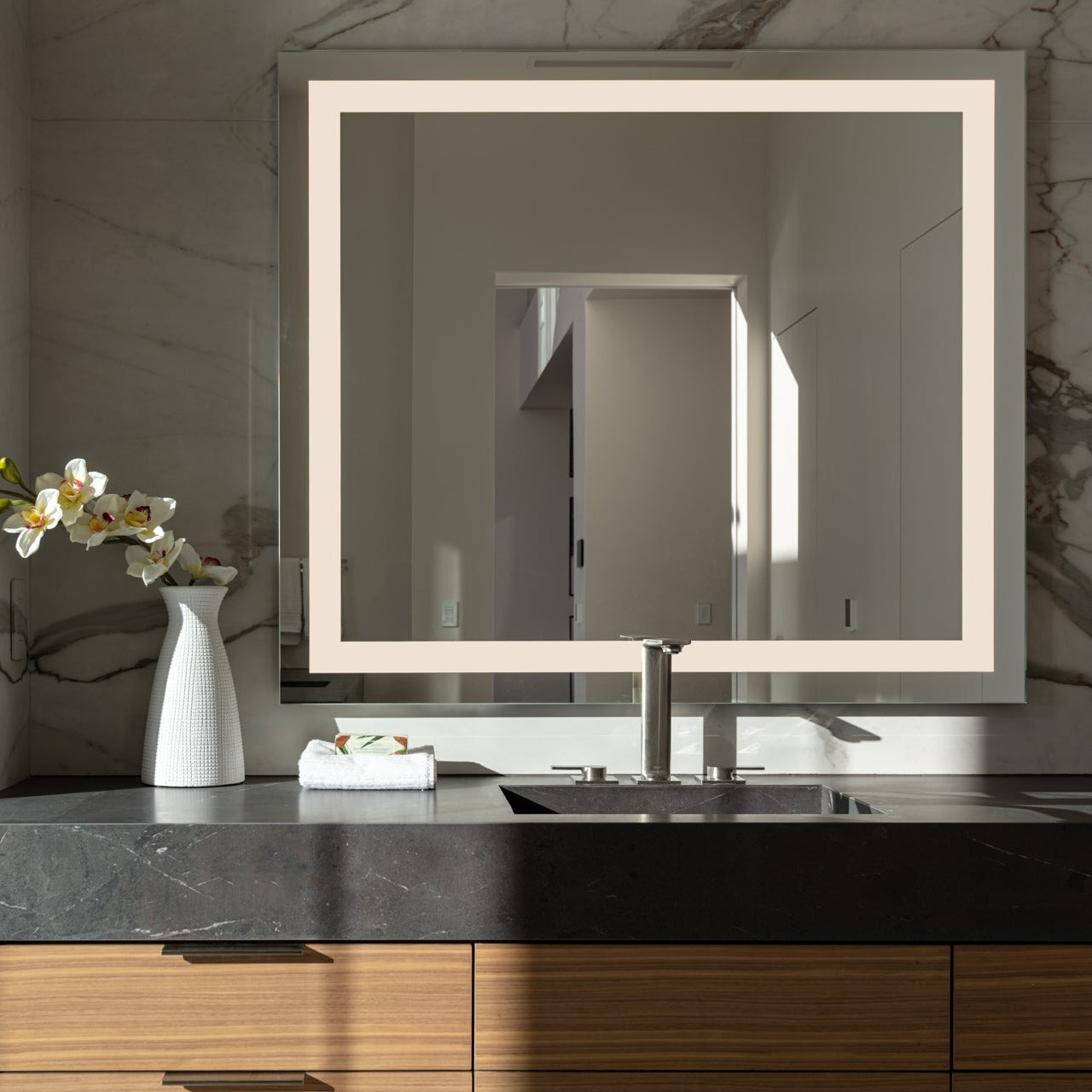 Allegro Lighted Mirror in residential home