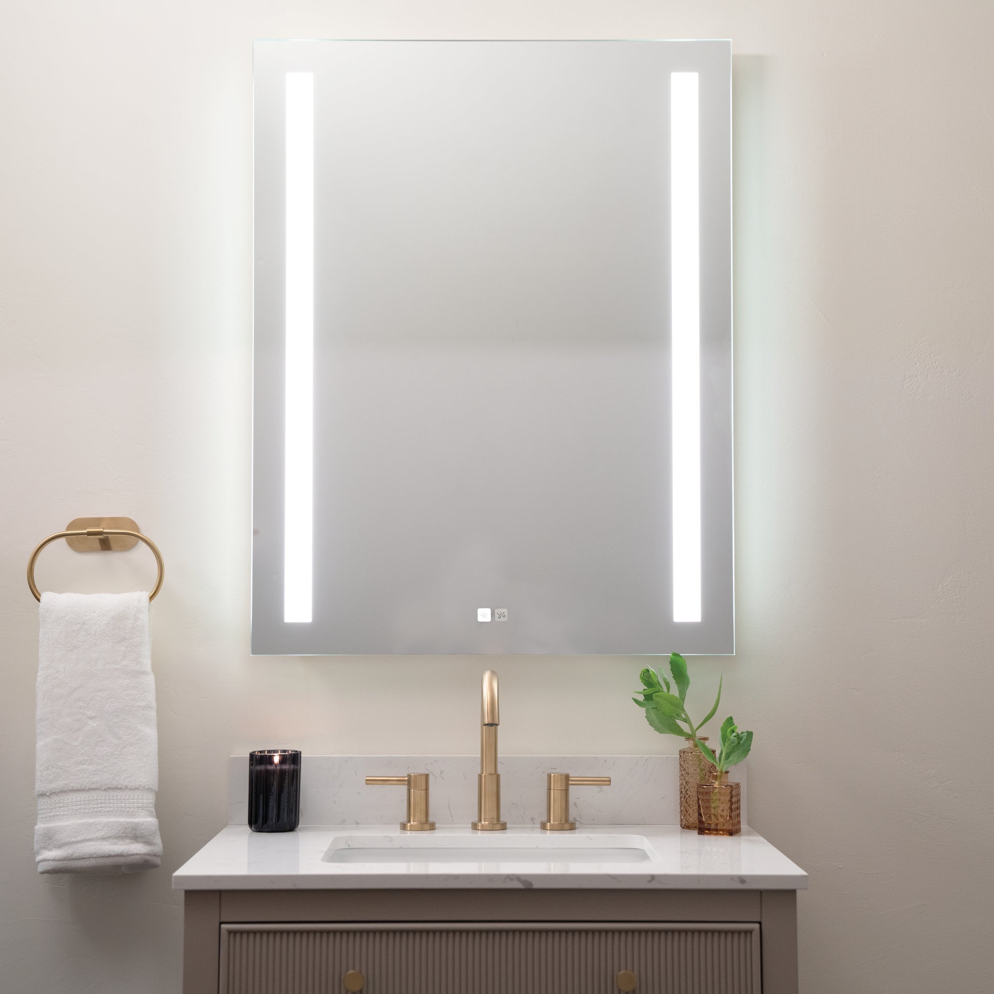 dressing mirror light design Legato Lighted Mirror 30" x 42"