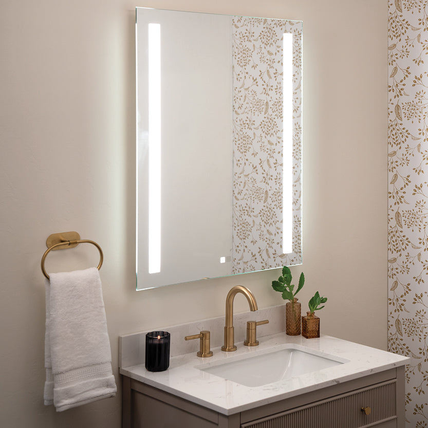 dressing mirror light design Vanity Led Mirror Chic 30 x 42 Gold Warm color 3000K