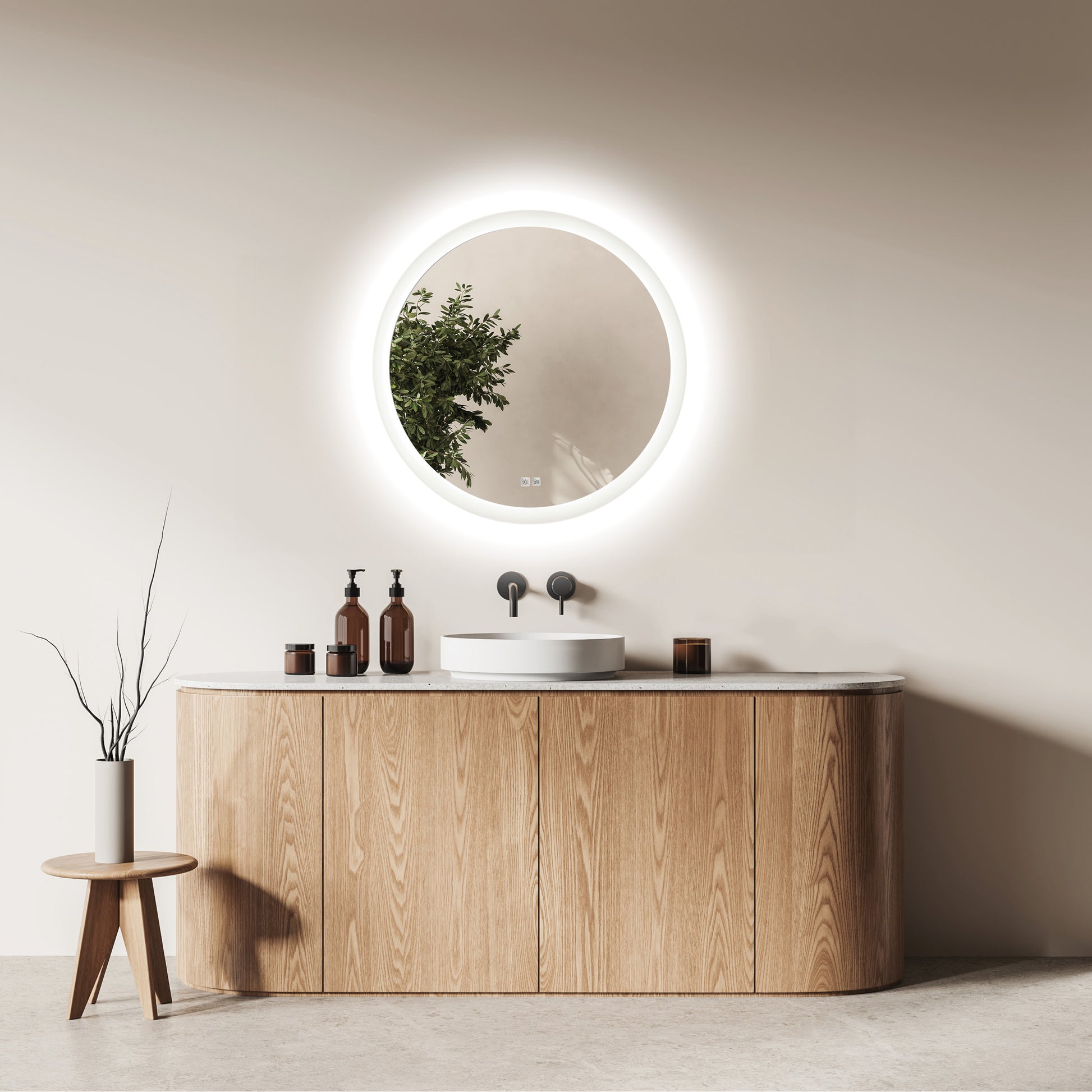 Opus Round Lighted Mirror Opus Round Lighted Mirror