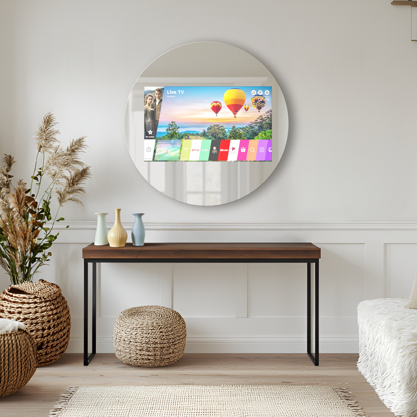 Round TV Mirror